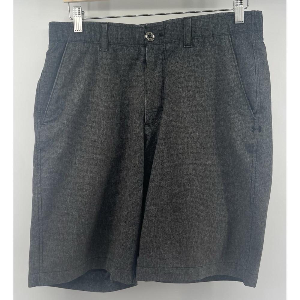 Under Armour 34 Golf Shorts Charcoal Gray 10.5" Inseam Heatgear Stretch